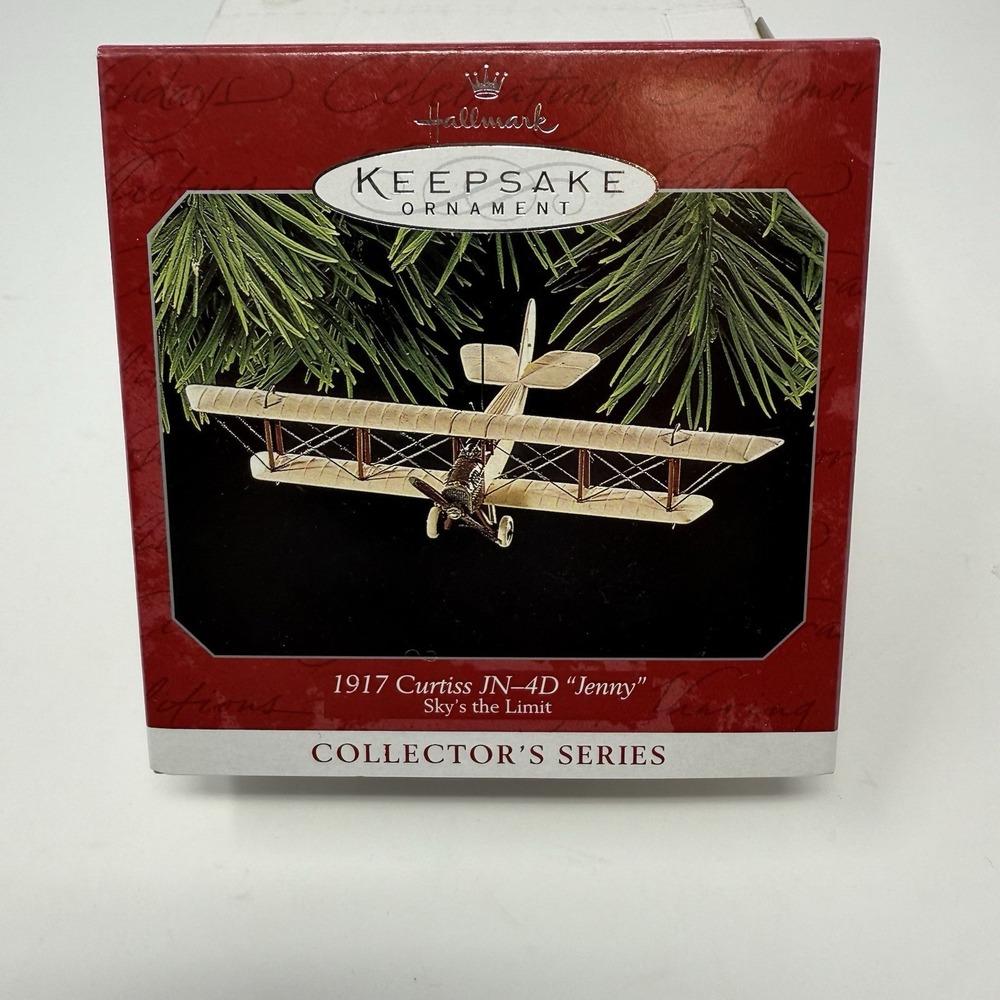 NEW 1998 HALLMARK SERIES ORNAMENT 1917 CURTISS JN-4D "JENNY" SKY'S THE LIMIT